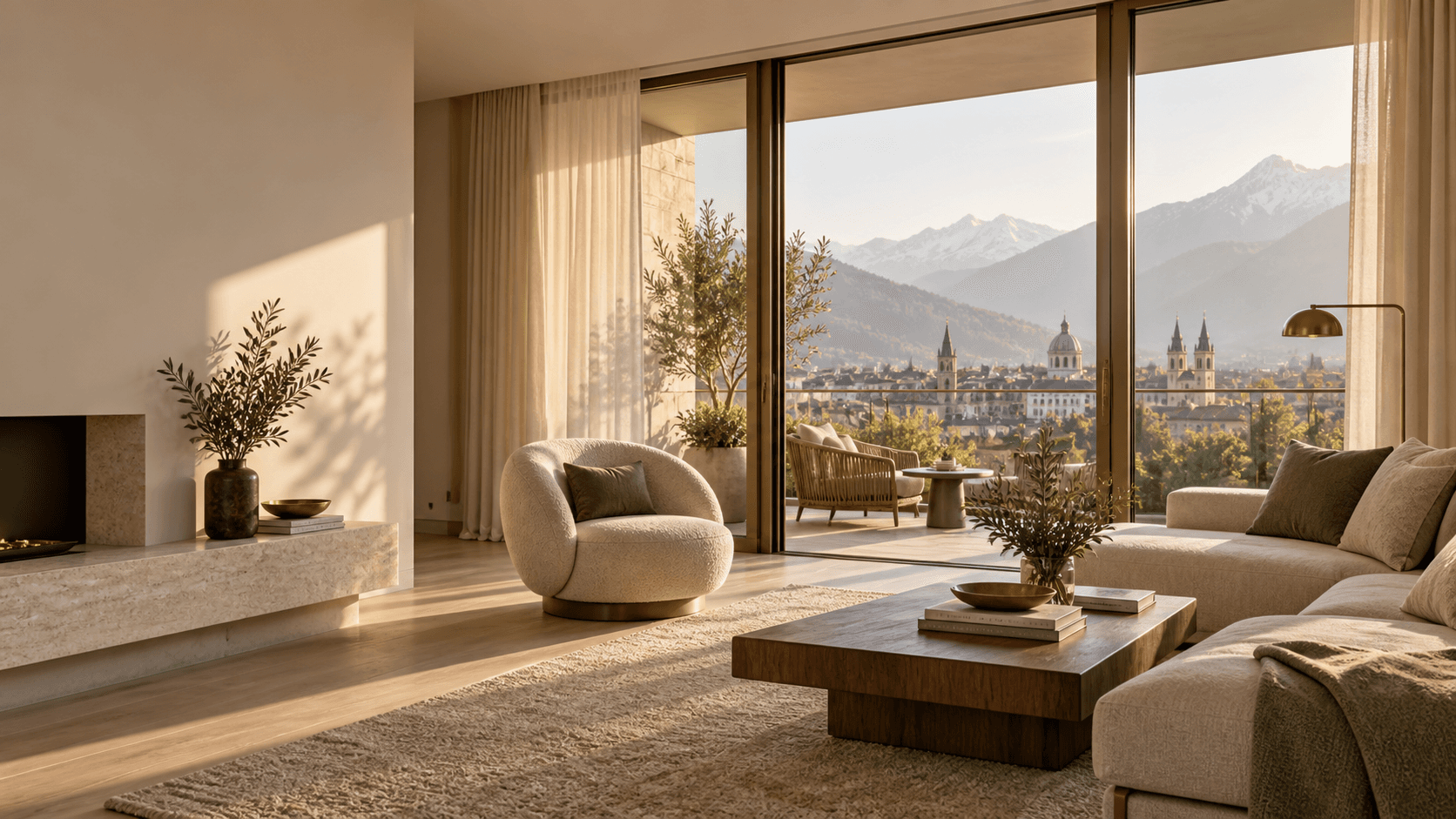 Appartement lumineux préparé pour accueillir des voyageurs